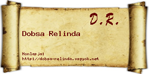 Dobsa Relinda névjegykártya